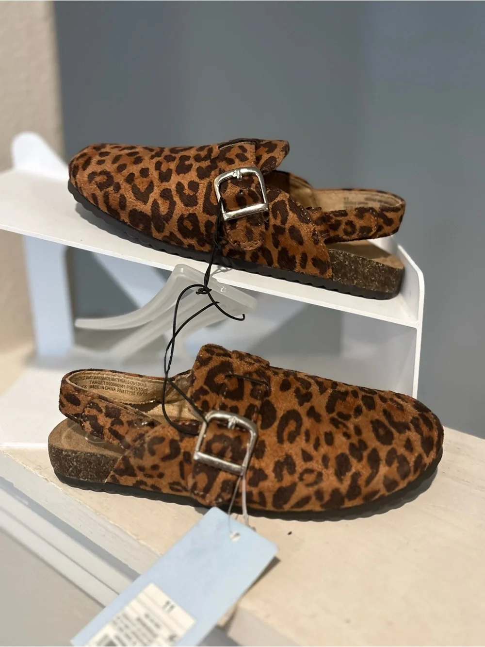 NEW— Toddler Berlin Clogs – Cat & Jack Brown Leopard Spot Little Girls Size 11